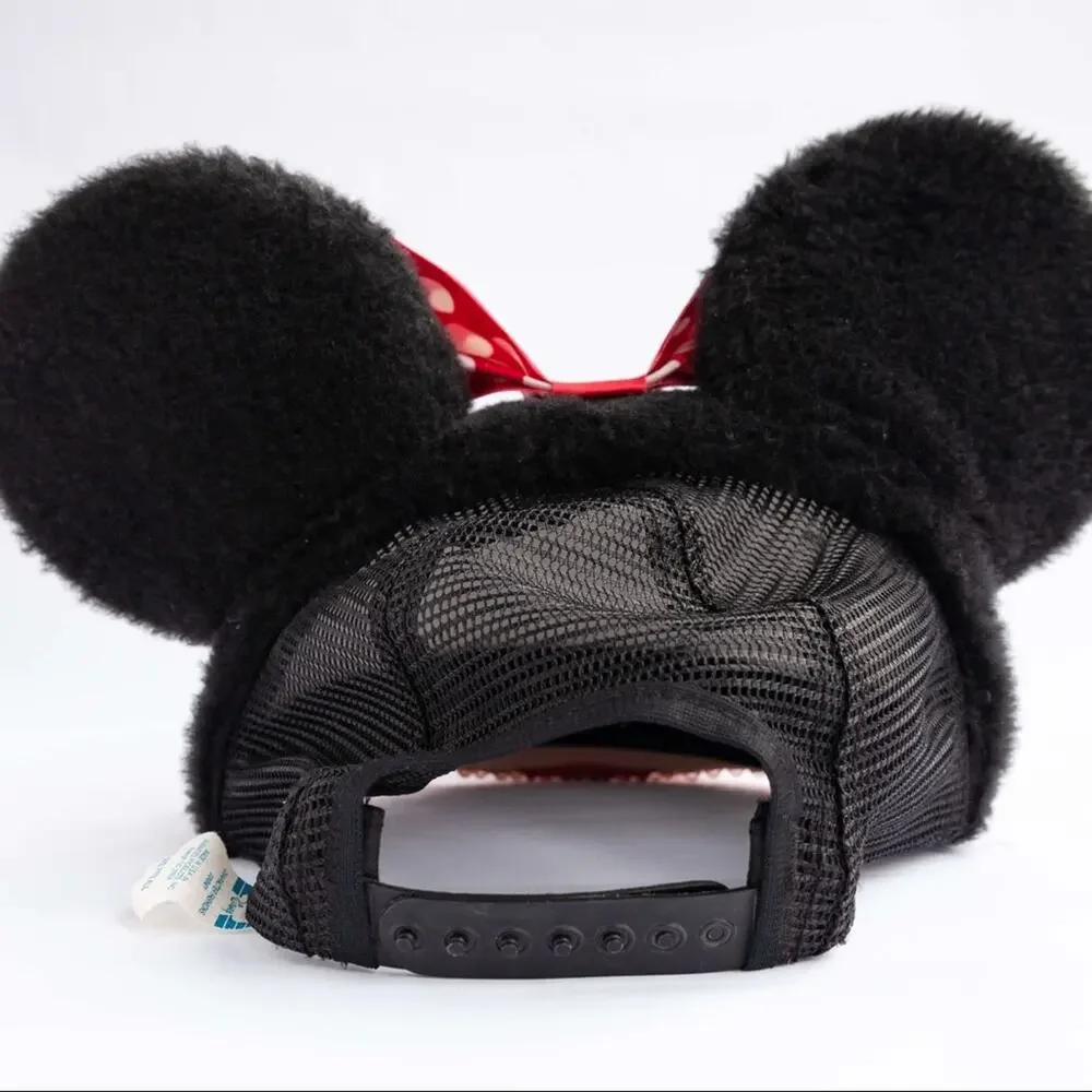 Vintage 90s Minnie Mouse Character Hat Disney‎ Trucker Snapback Bling Maximalist